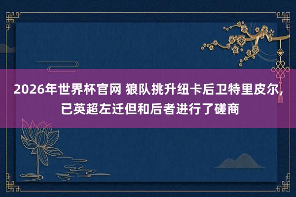 2026年世界杯官网 狼队挑升纽卡后卫特里皮尔， 已英超左迁但和后者进行了磋商