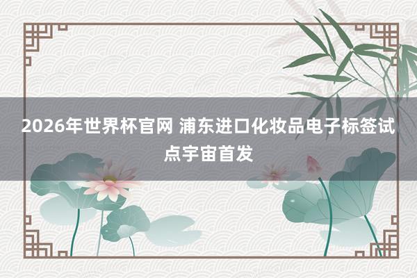 2026年世界杯官网 浦东进口化妆品电子标签试点宇宙首发