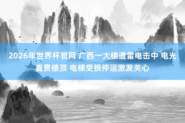 2026年世界杯官网 广西一大楼遭雷电击中 电光直贯楼顶 电梯受损停运激发关心