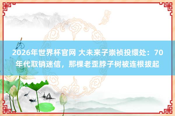 2026年世界杯官网 大未来子崇祯投缳处：70年代取销迷信，那棵老歪脖子树被连根拔起